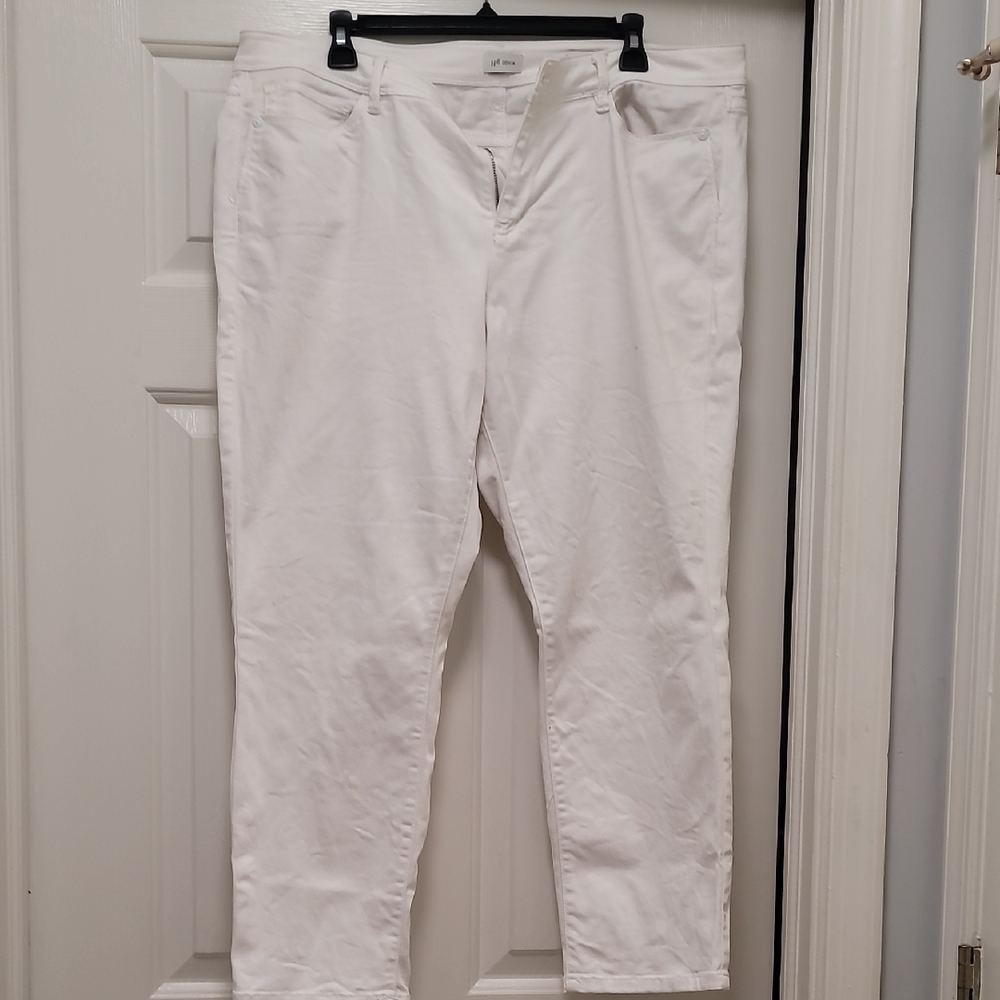 J. Jill White Petite Authentic Fit Slim Ankle